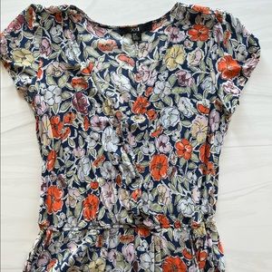 Women’s multi color floral v-neck romper from Forever 21